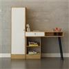 The furniture project by homemania Scrivania Tuna, Legno, Bianco, L100xP60xA140 cm
