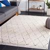 Safavieh Tappeto geometrico per soggiorno, sala da pranzo, camera da letto, collezione Melody, pelo corto, avorio e blu, 91 x 152 cm