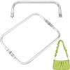 INGJIA 2 PCS Borsa a Forma di U Manico Interno Bacio Chiusura a Chiusura Telaio Borsa in Alluminio Manico Borsa Cornice per Borsa Frizione Artigianato Progetti Fai da Te