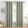 MIULEE Tende Oscuranti per Interni 2 Pezzi, Tenda Verde Salvia Moderna per Soggiorno, Tenda Oscurante Finestra Camera da Letto Salotto, Tende Termiche Isolanti per Interni con Anelli, 2x 140x215 CM