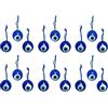 MYSTIC JEWELS Occhio turco da appendere in vetro contro il malocchio blu, per buona fortuna, 4 cm di diametro con acqua e filo, nazar boncuk, evil eye (18)