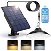Aigostar-Lampada solare da esterno con telecomando，dimmerabile lampadario solar con timer，resistente alla pioggia IP65，Batteria di grande capacità， luce solari con cavo da 3 m