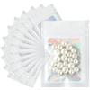 G2PLUS 100PCS Bianco Sacchetti in Mylar,10.5×15CM Sacchetti Olografici,Sacchetto Imballaggio Alluminio con Finestra Trasparente,Sacchetti in Mylar con Zip,per Alimenti,Cosmetici, Gioielli e Regali