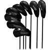 Longridge EZE Coperture per ferri da golf (confezione da 10) - nere
