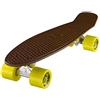 Ridge Skateboards Brown Mini Cruiser Skateboard, Marrone/Giallo, 22