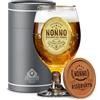 CROWNLY CRYSTAL® Bicchiere Birra Personalizzato Nonno - Idee Regalo Uomo - Tazza Compleanno - Calici Birra - Regali Per Lui - Miglior Nonno Del Mondo - Festa Del Papà
