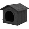 HOBBYGARDEN Cuccia per cani, angolo per cani, zona relax, canile, rifugio, cuccia per animali, cuccia per animali domestici, cane ecologico, nero, R4: 55 x 60 cm