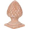 Biscottini Pigna decorativa in terracotta 27,5x15,5x15,5 cm - Pigne decorative grandi da esterno Made in Italy - Decorazioni casa e giardino