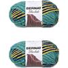 Bernat Blanket Filato in poliestere da 300 g, super grosso n. 6, pesante, per lavori a maglia e all'uncinetto, 200 m, colore: ametista, confezione da 2, bianco (dorset)