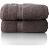 Glart - Set di asciugamani premium in spugna, disponibili in 6 colori e 5 dimensioni, composto da 2 teli per la sauna da 70x200 cm, carbone