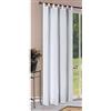 Gardinenbox Tenda Opaca, Tinta Unita, con Passanti, Realizzata in Raso e Microfibra, cod. prod. 20400, Bianco, 245 x 140 cm