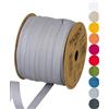Halbach Seidenbänder Nastro di cotone, 10 mm x 30 m, 100% cotone, per fai da te, al metro, per decorazioni, fai da te, per lavori di cucito, colore: grigio