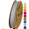 Halbach Seidenbänder Nastro di cotone, 20 mm x 20 m, 100% cotone, per fai da te, al metro, per decorazioni, fai da te, per lavori di cucito, colore: grigio