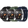 WindRen 3 Pezzi Cinturino per Xiaomi Redmi Watch 6/5/4, Cinturino in Silicone di Ricambio per Xiaomi Mi Band 10 Pro/9 Pro/8 Pro per Uomo e Donna