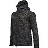 WSLCN Giacca tattica militare con cappuccio da uomo impermeabile in pile Soft Shell, Mimetico, L