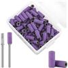 C12rtive Set di 100 fasce abrasive professionali piccole da 3 mm e 2 punte a mandrino piccolo per trapano per unghie, design 180#, lima per unghie da 3 mm, per manicure e pedicure con albero in