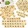 Pinowu 200 pezzi di legno lettere piastrelle per cruciverba gioco lettere di legno di ricambio per fai da te artigianato regalo decorazione scrapbooking e realizzazione di sottobicchiere dell'alfabeto