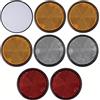 Your Day Mate Catarifrangenti rotondi da avvitare, 8 pz, arancione, Bianco e Rosso, Ø 60 mm, con marchio E, camper, occhio di gatto a sinistra a destra, catarifrangenti a disco diffusore per trattori