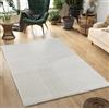 Mias Teppiche Mia's Carpets Theo - moderno a pelo corto con effetto alto-basso, effetto 3D, alta densità di pelo, morbido, design parallelo, crema, 80 x 150 cm