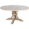 Home ESPRIT Tavolo da pranzo bianco naturale in legno di mango 150 x 150 x 76 cm