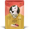 KITTY Cat Filetto in paté pollo & manzo, 6 x 85 g, cibo umido gourmet per gatti, con taurina, olio di salmone e cozze verdi senza cereali con molta carne, prodotto in Germania