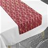 Douceur d'Intérieur, Tovaglia con runner 140 x 250 cm/35 x 140 cm, bianco/rosso/oro, poliestere, Elipsa