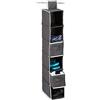 Relaxdays Organizer Armadio per Stoffa, 6 Scomparti, 2 Cassetti, Scaffale da Appendere; 82 x 14,4 x 30 cm, Antracite