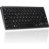 Bluestork - Tastiera senza fili Bluetooth, Mini Tastiera Azerty Francese, Tastiera Leggera Silenziosa, Tastiera Bluetooth 90h Autonomia, Ricaricabile USB C, 14 Scorciatoie multimediali - Nero - Nuovo