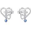 Flyow Set Gioielli con Stetoscopio, Collana e Orecchini a Lobulo in Argento Sterling 925, Idea Regalo per Infermieri, Medici, Studenti di Medicina per la Laurea, Argento sterling Zirconia cubica