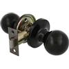 Amig - Maniglia a Sfera in Ottone Nero | Design Elegante | Funzione Passante | Per Porte in Legno 35-45 mm | Accessori Inclusi | Versatile per Interni, Blu, Standard, Plastica