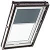 Roto Tenda Oscurante Originale Roto ZRV - Guide di Scorrimento Laterali Bianco - per Finestre da Tetto delle Serie R4/R7 e Classic 43/73 - Dimensioni 065/140 | 06/14 - Colore del Tessuto Grigio Scuro