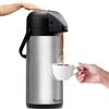 Vondior Caraffa Termica per Caffè 3L, Caffettiera con Pompa Isolata in Acciaio Inossidabile, Teiera Sottovuoto per Acqua Calda/Fredda, Bevande al Cioccolato per Feste