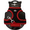 Bobby Safe - Pettorina Confort per Gatti con Guinzaglio, Imbracatura per gatti Extra Piccoli, Set Pettorina per Cuccioli di Gatto, Regolabile, Riflettente, Rosso, Per gatti 3-6 Kg