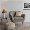 Emma Barclay Herringbone - Federa per cuscino in cotone riciclato (crema naturale)