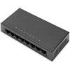 DIGITUS Switch di rete Fast Ethernet a 8 porte - Non gestito - 8 porte RJ45 - 10/100 Mbps - Auto-MDI/MDI-X - Plug & Play - nero