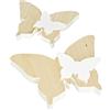 HEITMANN DECO - 2 farfalle di legno - Naturale con farfalline - Figure decorative - Decorazione per Pasqua e primavera