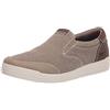 Nunn Bush Kore City Walk Canvas Moc Toe Slipper Sneaker da Uomo, Cemento, 8 Wide