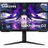 Samsung Monitor Gaming Odyssey G3 (S24AG302), Flat, 24, 1920x1080 (Full HD), VA, 144 Hz, 1 ms, FreeSync Premium, HDMI, Display Port, Ingresso Audio, HAS, Pivot, Flicker Free, Eye Saver Mode