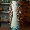 CERAMICHE CALTAGIRONE Testa Di Moro in Ceramica Siciliana Ninfa Rossa H. 55 cm