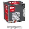 TOX Tassello Universale Tetrafix 6x50mm, 100 pz, 021100041, Bianco, 6x50 mm