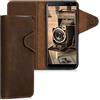 kalibri Cover Compatibile con Samsung Galaxy J6+ / J6 Plus DUOS - Custodia a Portafoglio in Vera Pelle - Cover con Porta Carte e Supporto - Stand Wallet Case