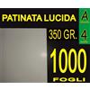 New Paper 1000 FF 350 GR A4 CARTA PATINATA LUCIDA STAMPANTI LASER X BIGLIETTI VISITA