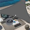 Sunnylaxx 4x4x5,65m Grafite Tenda a Vela Triangolare Vela Ombreggiante, Impermeabile Vele Parasole Protezione UV 95% per Esterno, Giardino e Terrazza, Piscina