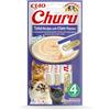 INABA Churu Snack per Gatti Cremoso con Tonno al Gusto di Vongole - 1 Pack (4 Stick x 14gr) - Cibo per Gatti da Leccare, Sano e Delizioso - Snack Gatto Senza Conservanti o Coloranti Artificiali