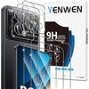 Yenwen Vetro Temperato Compatibile con Xiaomi mi POCO X6 5G, 3 Pezzi Vetro Temperato Pellicola Protettiva + 3 Pezzi Pellicola Fotocamera, Antigraffio, Durezza 9H, Senza Bolle