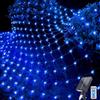 Acxilexy Luci a Rete Solare per Esterni, 2 M x 3 M 198 LEDs Rete Luminosa con 8 Modalità, Telecomando, Impermeabili Rete luminosa a LED, Tenda Fata Luci per Natale Giardino Albero recinzione