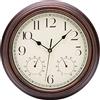 ACCSHINE ACCHINE Orologio da Parete Vintage, 30CM Orologio da Parete Grande con Termometro e Igrometro Silenzioso Orologio da Muro Particolare, Decorazione da Parete per Casa Ufficio Cucina Soggiorno Camera