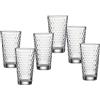 Ritzenhoff & Breker Set di bicchieri da long drink Favo, 6 pezzi, trasparenti in vetro