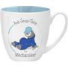 GRUSS & CO 45497 - Tazza Anti-Stress per Meccanici, 45 cl, Idea Regalo, in Porcellana New Bone Cina, 9,5 cm, Colore: Blu