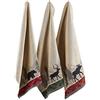 DII Set di 3 Strofinacci in Cotone Jacquard, 51 x 71 cm, Strofinacci Decorativi per Cucina Quotidiana e Cottura al Forno, Passeggiata nel Bosco